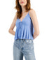 Juniors' Lace-Trim Tie-Front Camisole
